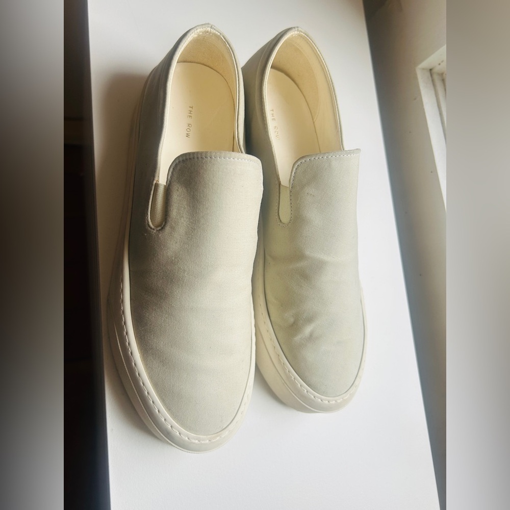 The Row Canvas Slip On Sneakers